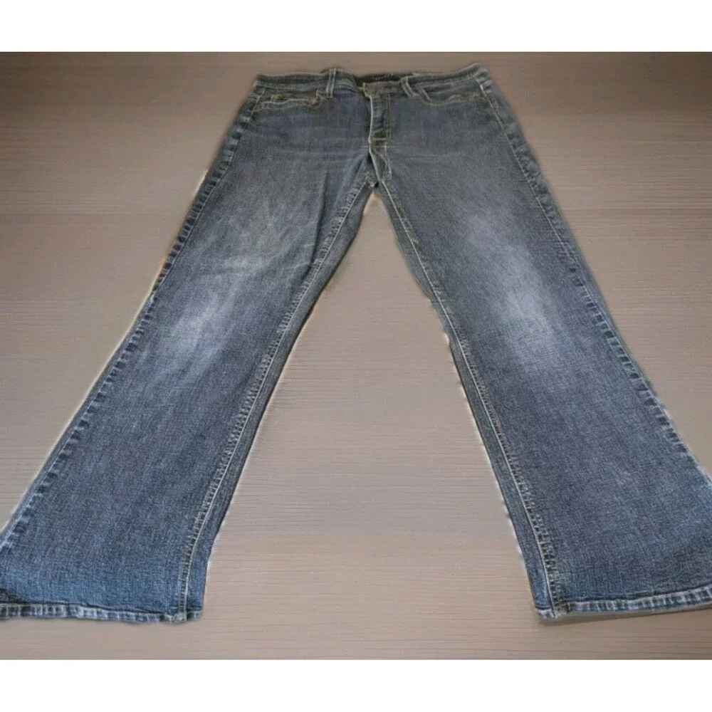 Lee Comfort Waistband Men's Stretch Boot Cut Jeans Dark Blue Size 36x32